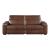 Sutton Leather Power Double Reclining Modular Loveseat with Power Headrests