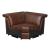 Sutton Leather Power Double Reclining Modular Sofa with Power Headrests