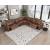 Sutton Leather Power Double Reclining Modular Loveseat with Console & Power Headrests