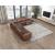 Sutton Leather Power Double Reclining Modular Sofa with Power Headrests