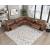 Sutton Leather Power Double Reclining Modular Loveseat with Console & Power Headrests