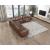 Sutton L-Shaped Leather 6‑Piece Power Reclining Modular Sectional with Power Headrests