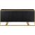 Sherwood 3-Door Oak Wood Veneer Sideboard with Brushed Gold Iron Base