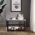 Taurus Wood Veneer/Metal Shoe Cabinet