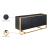 Sherwood 3-Door Oak Wood Veneer Sideboard with Brushed Gold Iron Base