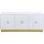 Cosmopolitan 3-Door Wood Veneer Lacquer Sideboard with Gold Stainless Steel Base & Handles