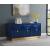 Cosmopolitan 3-Door Wood Veneer Lacquer Sideboard with Gold Stainless Steel Base & Handles