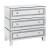 Noor Mirrored/Faux Diamonds Cabinet w/3 Drawers