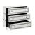 Noor Mirrored/Faux Diamonds Cabinet w/3 Drawers