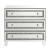 Noor Mirrored/Faux Diamonds Cabinet w/3 Drawers