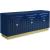 Cosmopolitan 3-Door Wood Veneer Lacquer Sideboard with Gold Stainless Steel Base & Handles