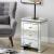 Noralie 97954 Mirrored/Faux Diamonds Accent Table/Nightstand