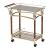 Helmut Glass/Metal Serving Cart