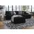 Midnight-Madness 2-Piece Polyester L-Shaped Sectional Sofa w/Right Arm Chaise Facing