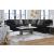 Midnight-Madness 3-Piece Polyester L-Shaped Sectional Sofa