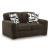 Midnight Madness Modern Loveseat | Chocolate Upholstery