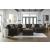 Midnight-Madness 4-Piece U-Shaped Polyester Sectional Sofa w/RAF Chaise