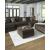 Midnight-Madness 3-Piece U-Shaped Polyester Sectional Sofa w/2 Chaises