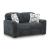 Midnight Madness Modern Loveseat | Gunmetal Upholstery