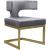 Alexandra Velvet Dining Chair with Gold Metal Base