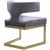 Alexandra Velvet Dining Chair with Gold Metal Base