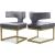 Alexandra Velvet Dining Chair with Gold Metal Base