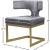 Alexandra Velvet Dining Chair with Gold Metal Base