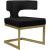 Alexandra Velvet Dining Chair with Gold Metal Base