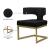Alexandra Velvet Dining Chair with Gold Metal Base