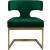 Alexandra Velvet Dining Chair with Gold Metal Base