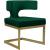 Alexandra Velvet Dining Chair with Gold Metal Base