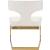 Alexandra Faux Leather Dining Chair with Gold Metal Base