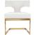 Alexandra Faux Leather Dining Chair with Gold Metal Base