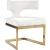 Alexandra Faux Leather Dining Chair with Gold Metal Base