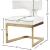 Alexandra Faux Leather Dining Chair with Gold Metal Base