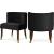 Perry Velvet Dining Chair with Espresso Wood Legs