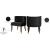 Perry Velvet Dining Chair with Espresso Wood Legs