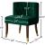 Perry Velvet Dining Chair with Espresso Wood Legs