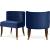 Perry Velvet Dining Chair with Espresso Wood Legs