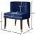 Perry Velvet Dining Chair with Espresso Wood Legs