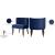 Perry Velvet Dining Chair with Espresso Wood Legs