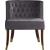Perry Velvet Dining Chair with Espresso Wood Legs
