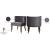 Perry Velvet Dining Chair with Espresso Wood Legs