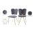 Angel Velvet Dining Chair with Gold Iron Legs