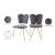 Angel Velvet Dining Chair with Gold Iron Legs