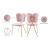 Angel Velvet Dining Chair with Gold Iron Legs