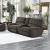 Borneo Chenille Fabric Double Reclining Loveseat
