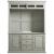 Summer Hill Wood/Glass TV Entertainment Console Stand w/2 Doors & 3 Drawers & Hutch