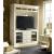 Summer Hill Wood/Glass TV Entertainment Console Stand w/2 Doors & 3 Drawers & Hutch