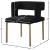 Caleb Velvet Dining Chair with Brushed Gold Iron Legs